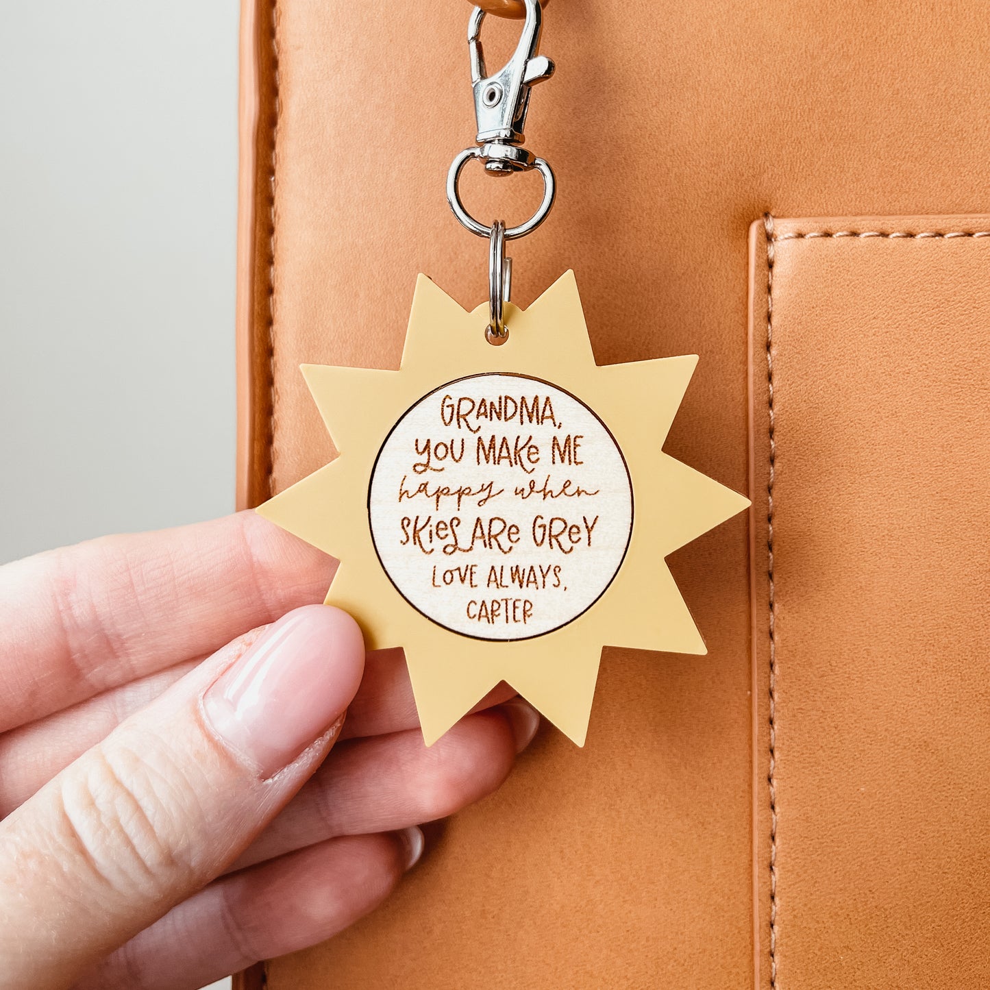 Personalized Mom/Grandma Sun Keychain