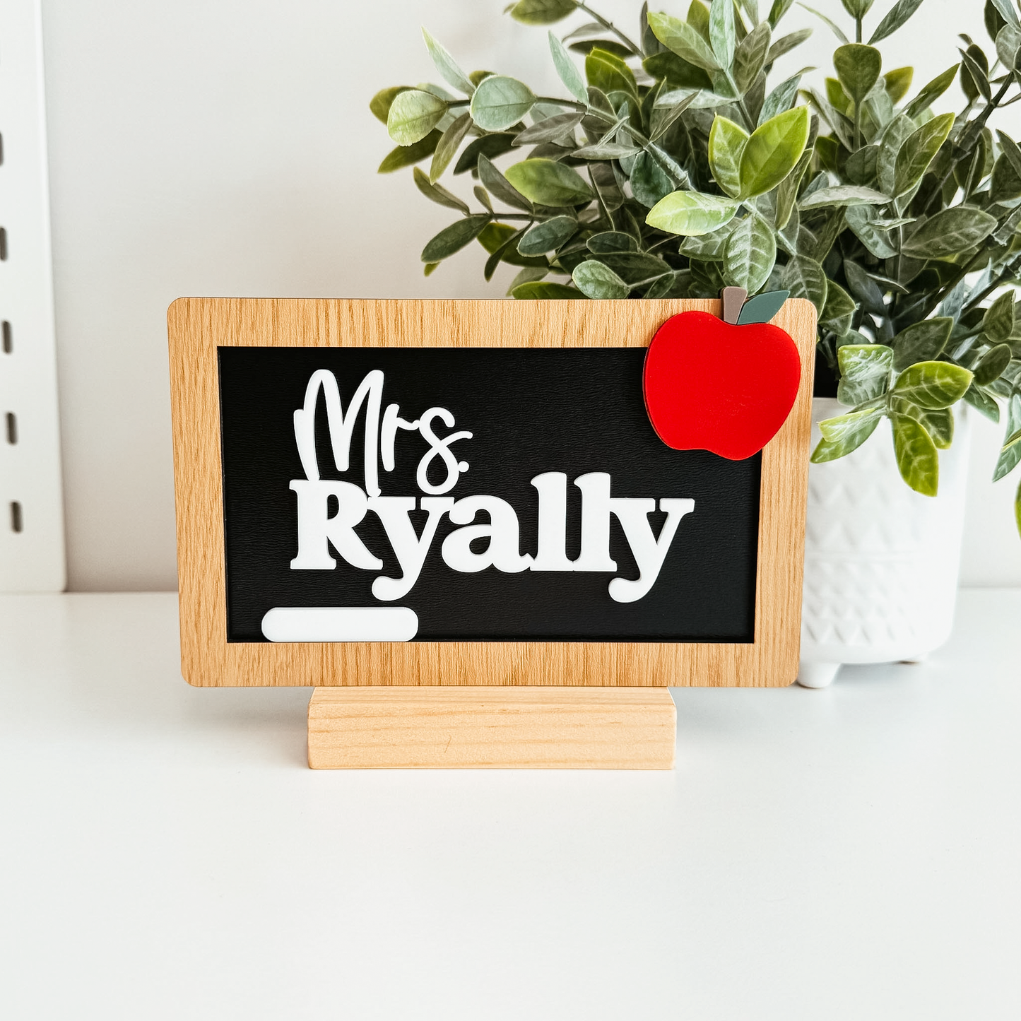 Teacher Chalk Board Desk Sign
