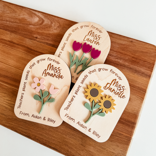 Teacher Flower Magnet