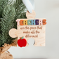 Teacher Puzzle Piece Christmas Ornament