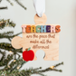 Teacher Puzzle Piece Christmas Ornament