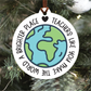 World A Brighter Place Teacher Christmas Ornament