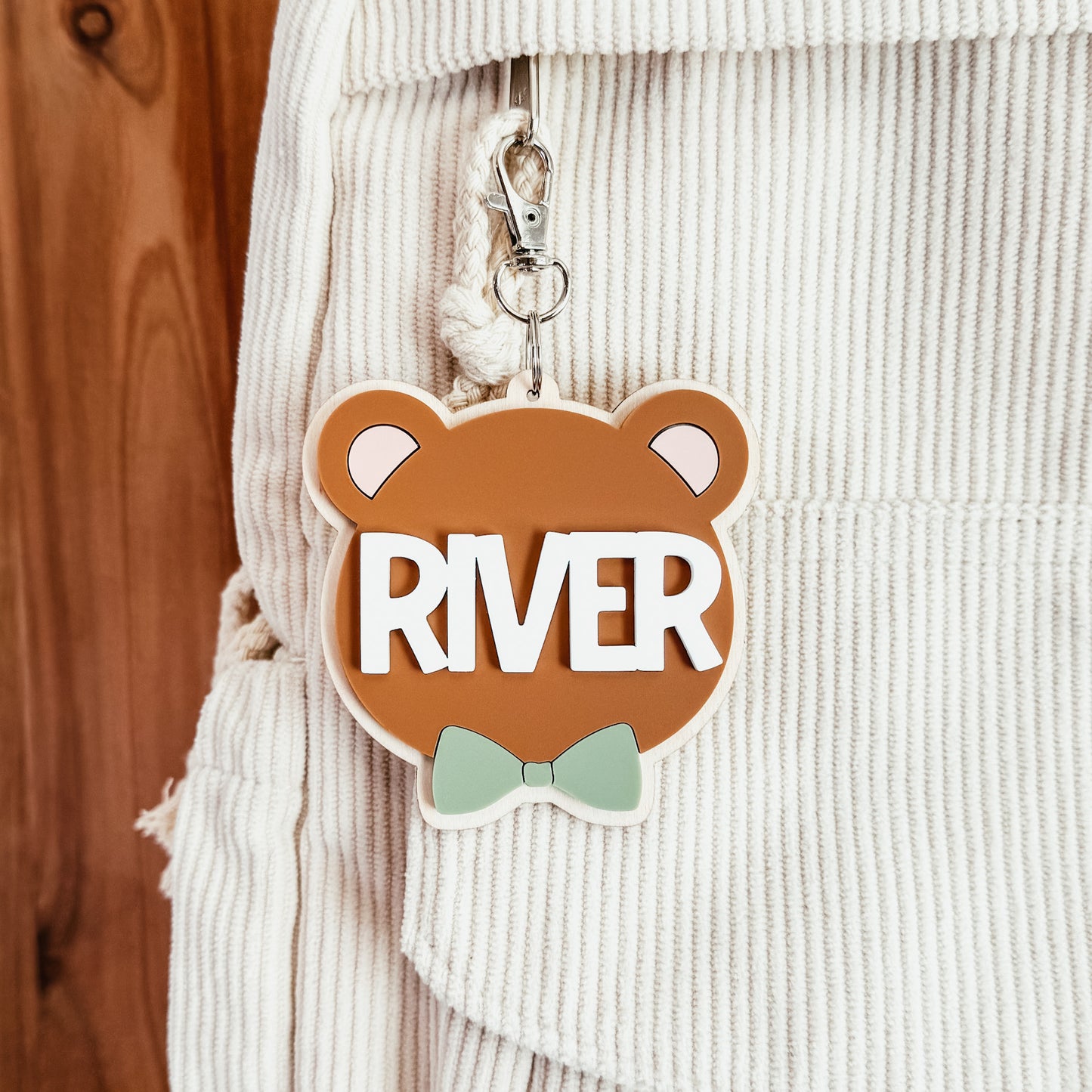 Teddy Bear Bag Tag