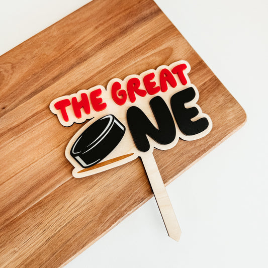 The Great One Hockey Cake Topper