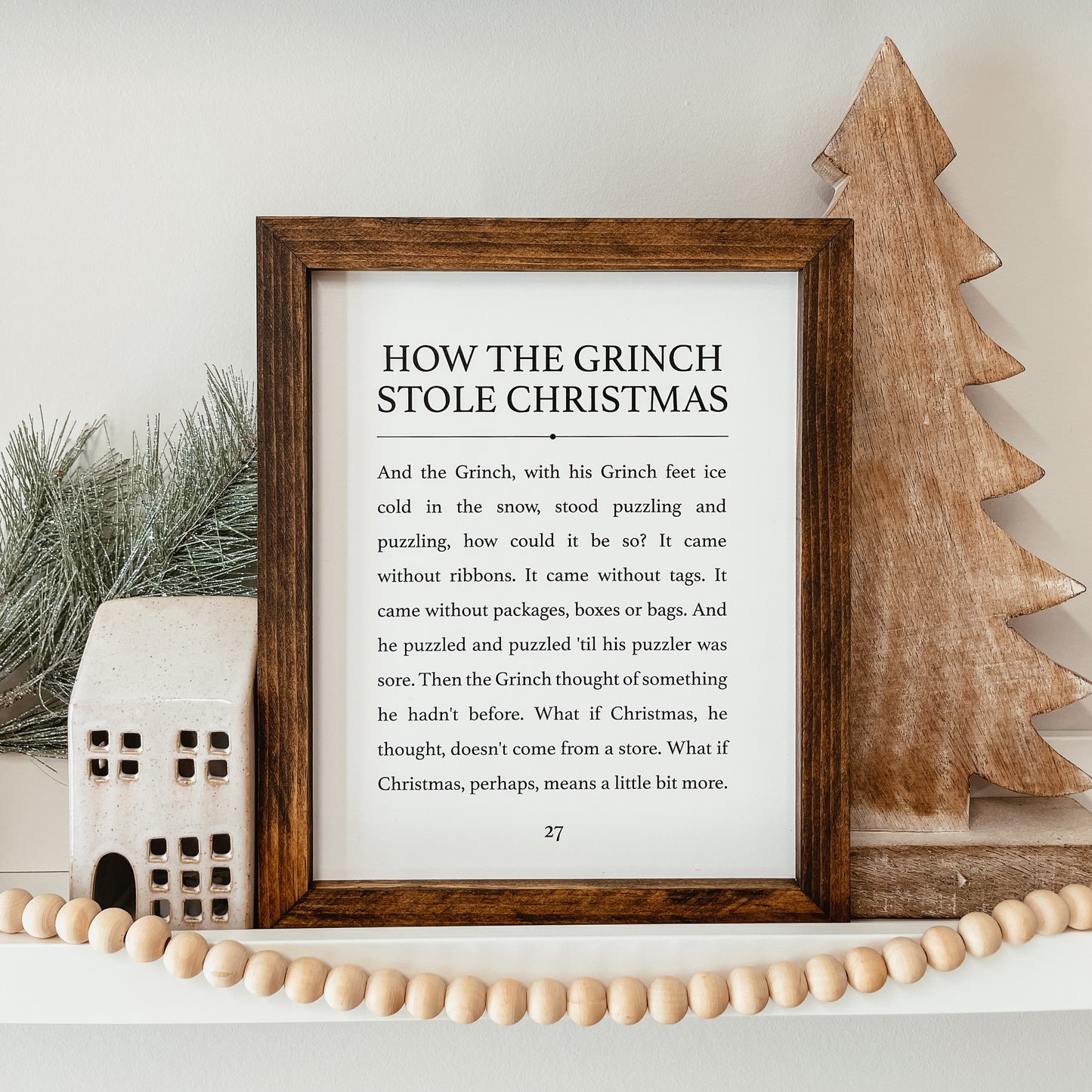 How The Grinch Stole Christmas Framed Sign