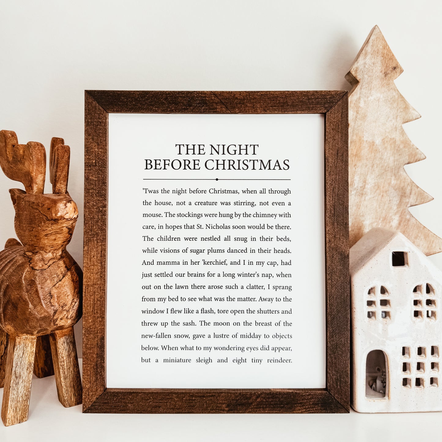 The Night Before Christmas Framed Sign