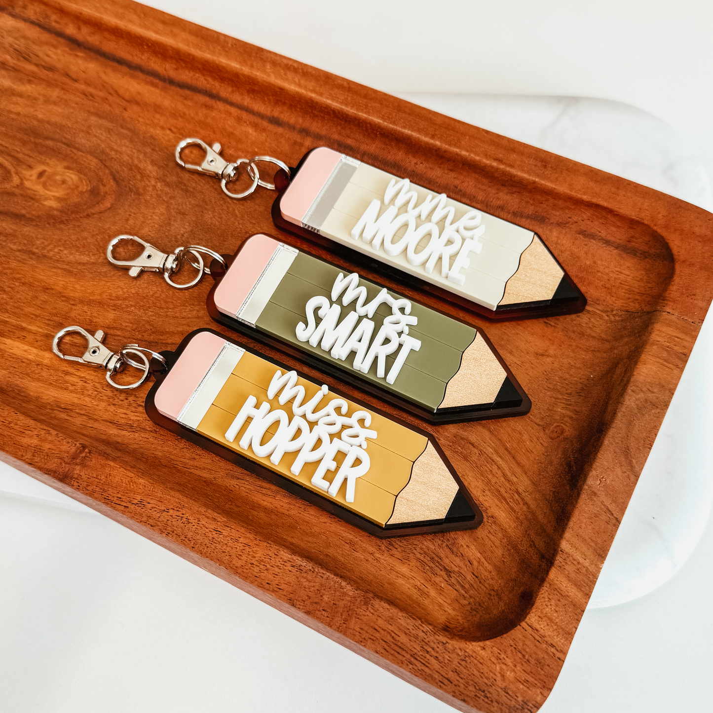 Tortoise Shell Pencil Keychain
