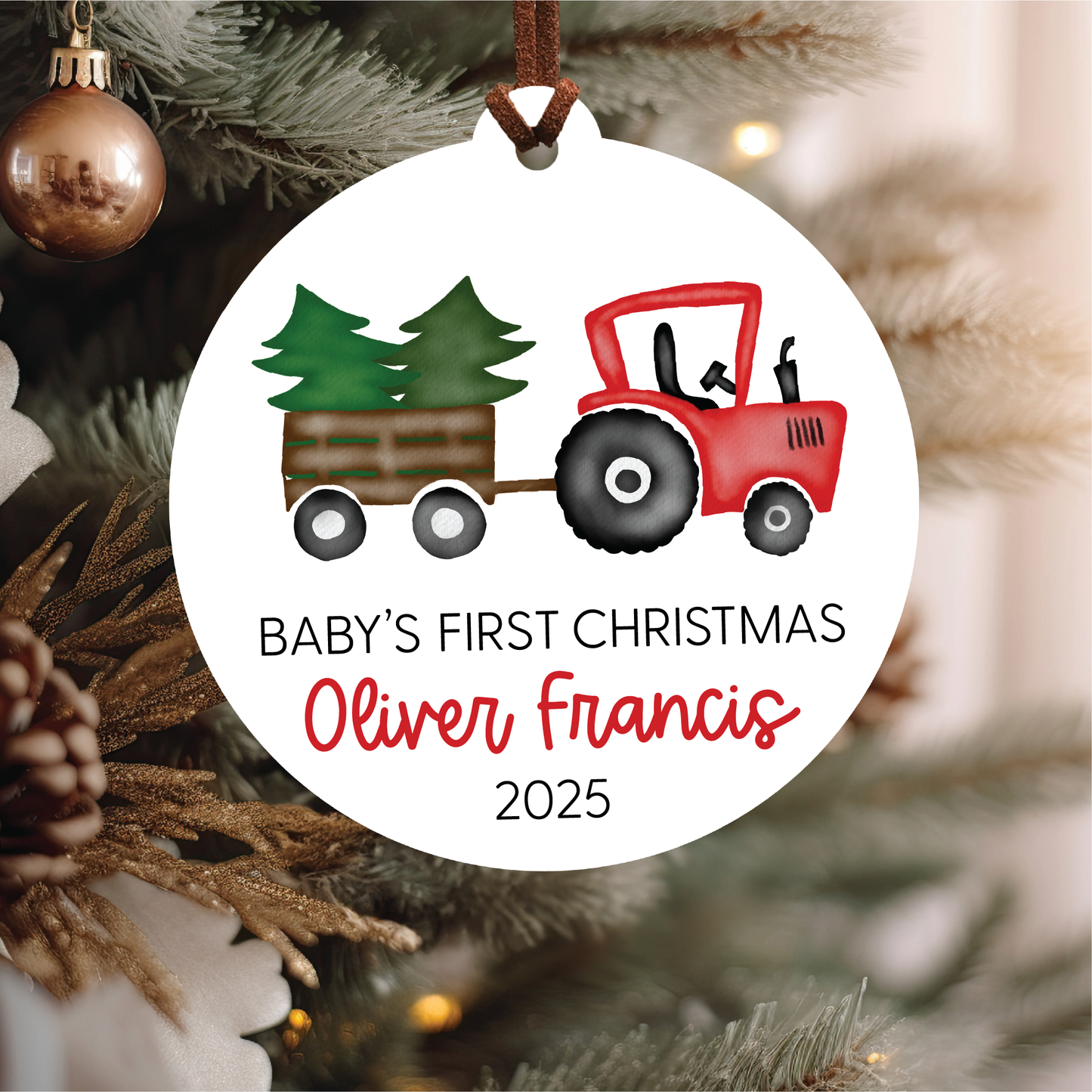 Baby's First Christmas Ornament | Red Tractor