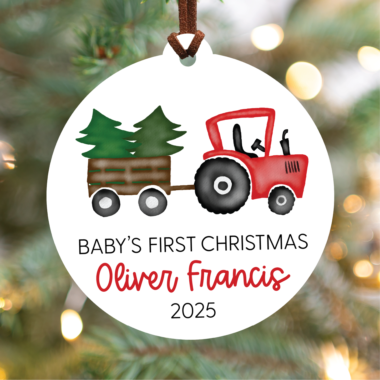 Baby's First Christmas Ornament | Red Tractor