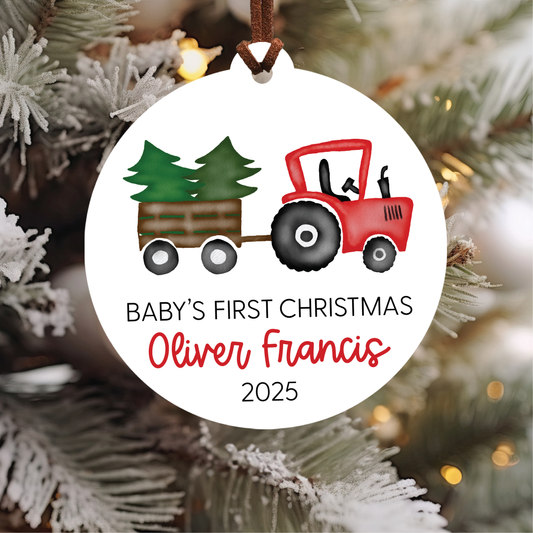 Baby's First Christmas Ornament | Red Tractor