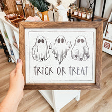 Load image into Gallery viewer, Trick Or Treat Framed Sign