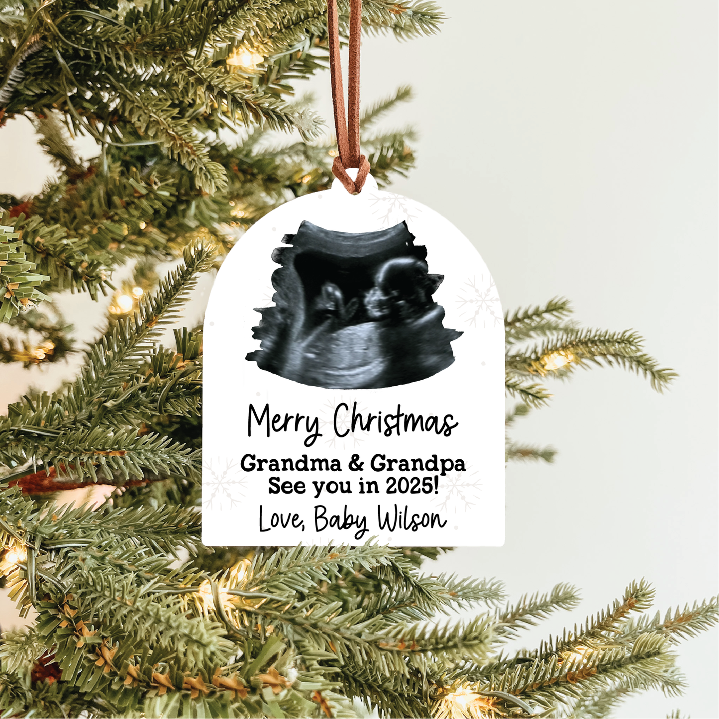 Pregnancy Announcement Ultrasound Photo Ornament