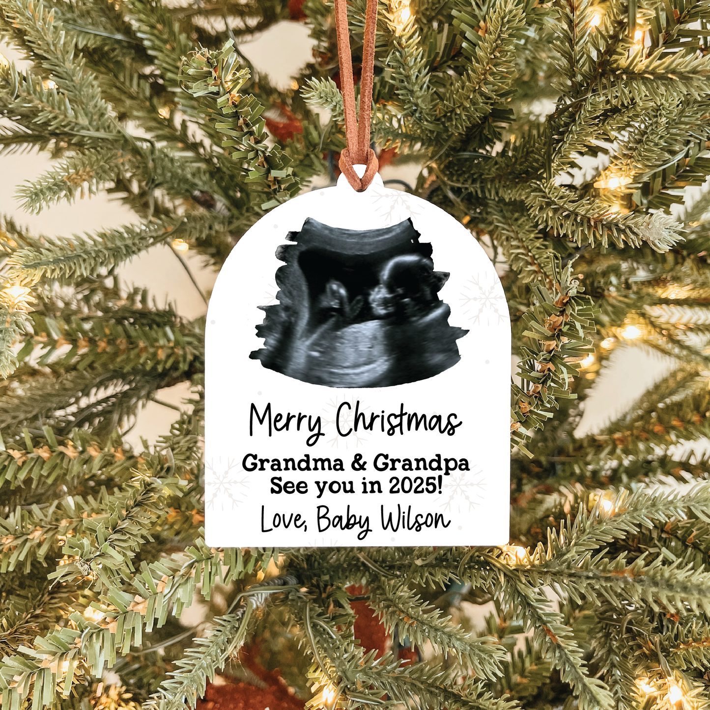 Pregnancy Announcement Ultrasound Photo Ornament