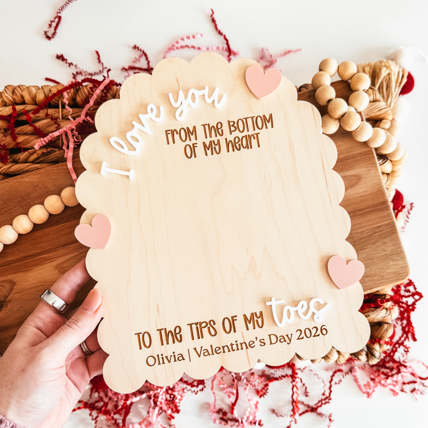 Valentine's Day DIY Footprint Sign