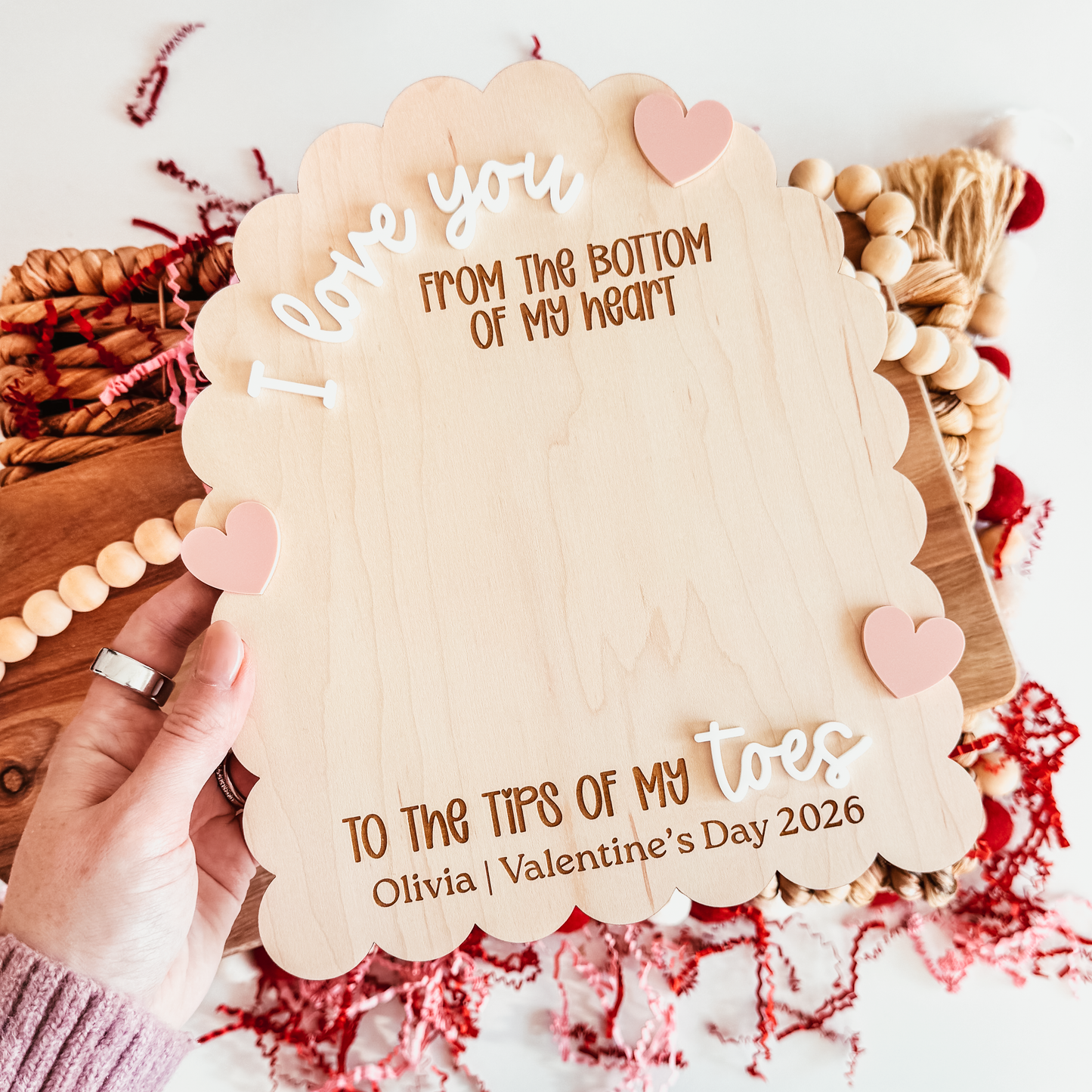 Valentine's Day DIY Footprint Sign