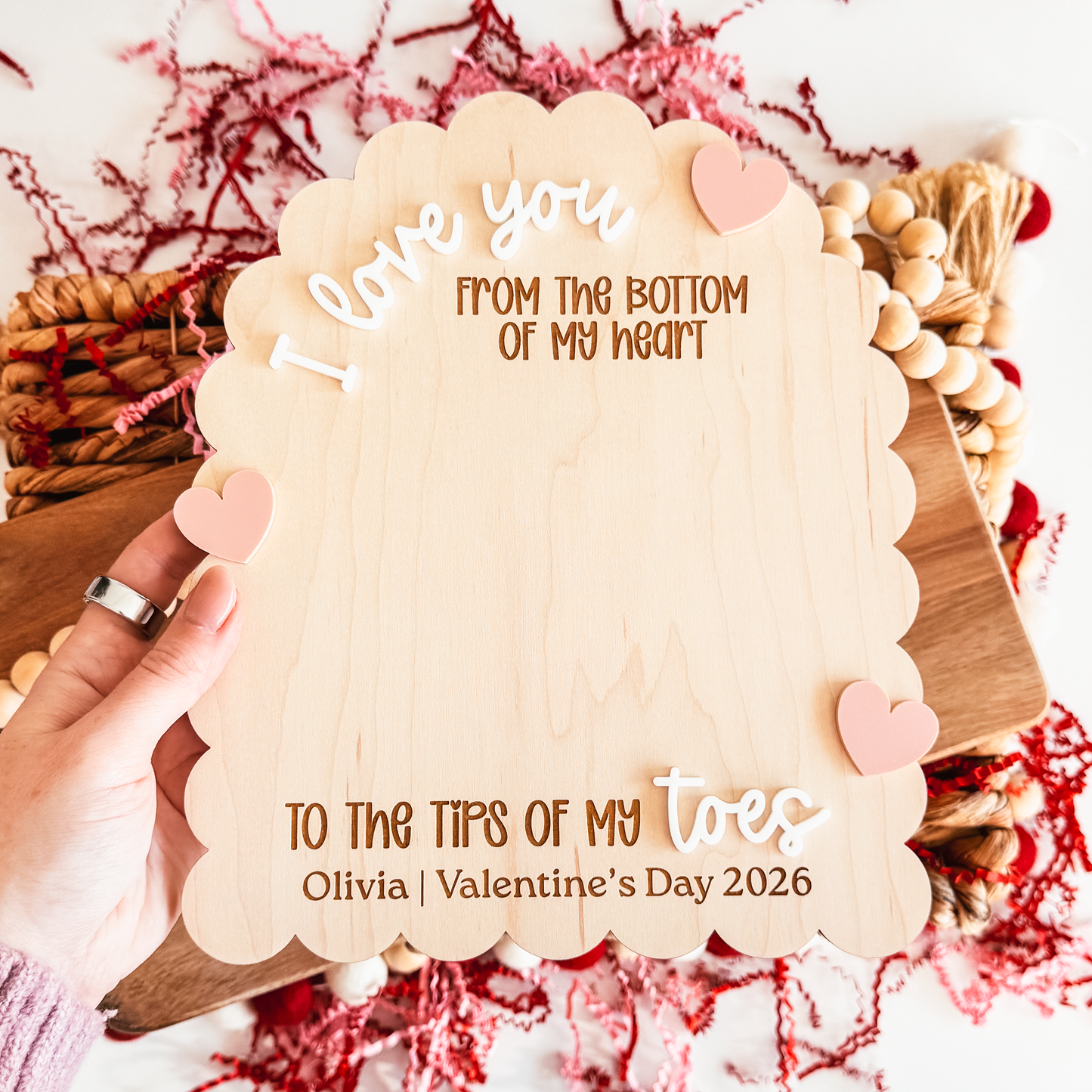 Valentine's Day DIY Footprint Sign