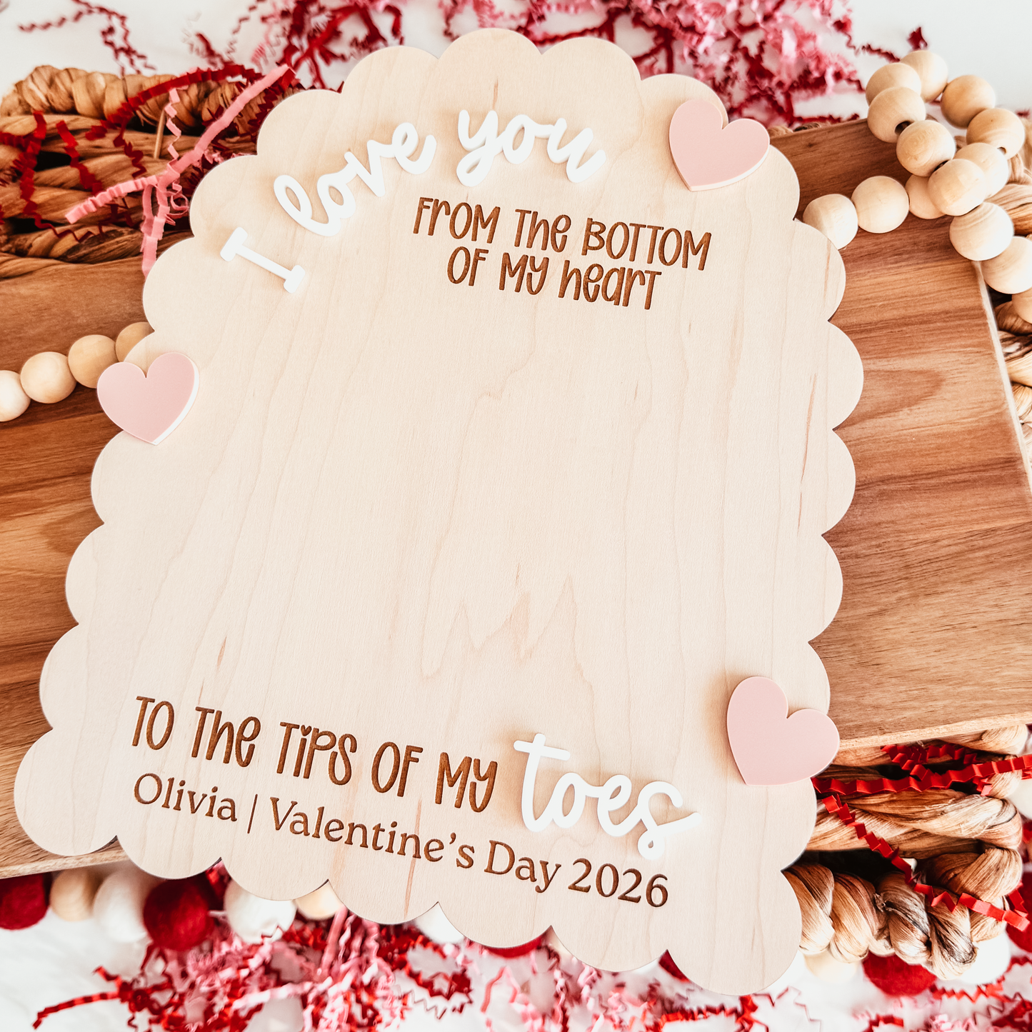 Valentine's Day DIY Footprint Sign