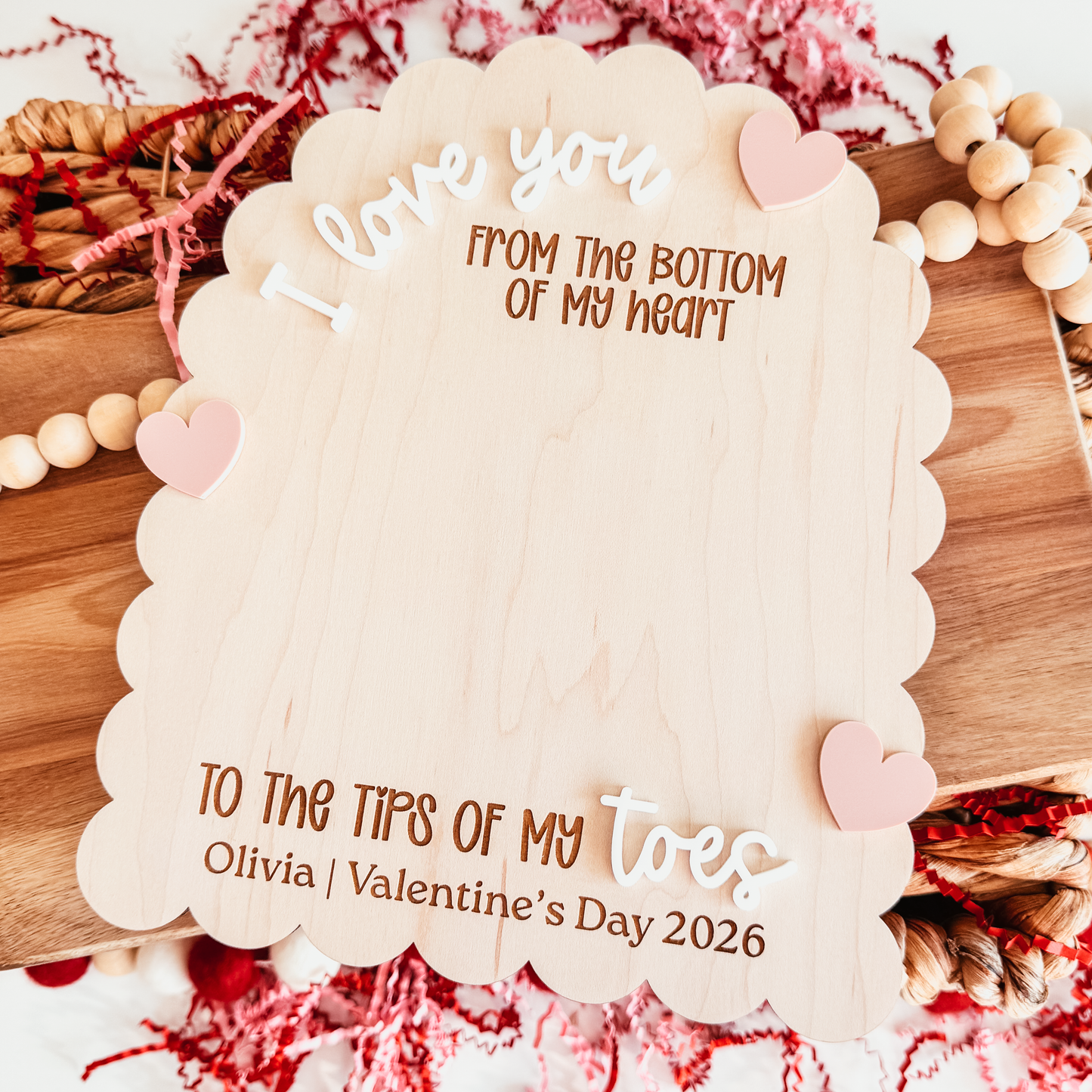 Valentine's Day DIY Footprint Sign