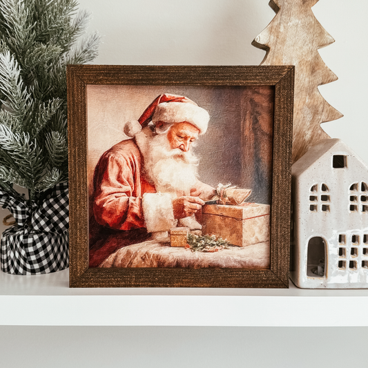 Santa Claus Vintage Inspired Christmas Sign