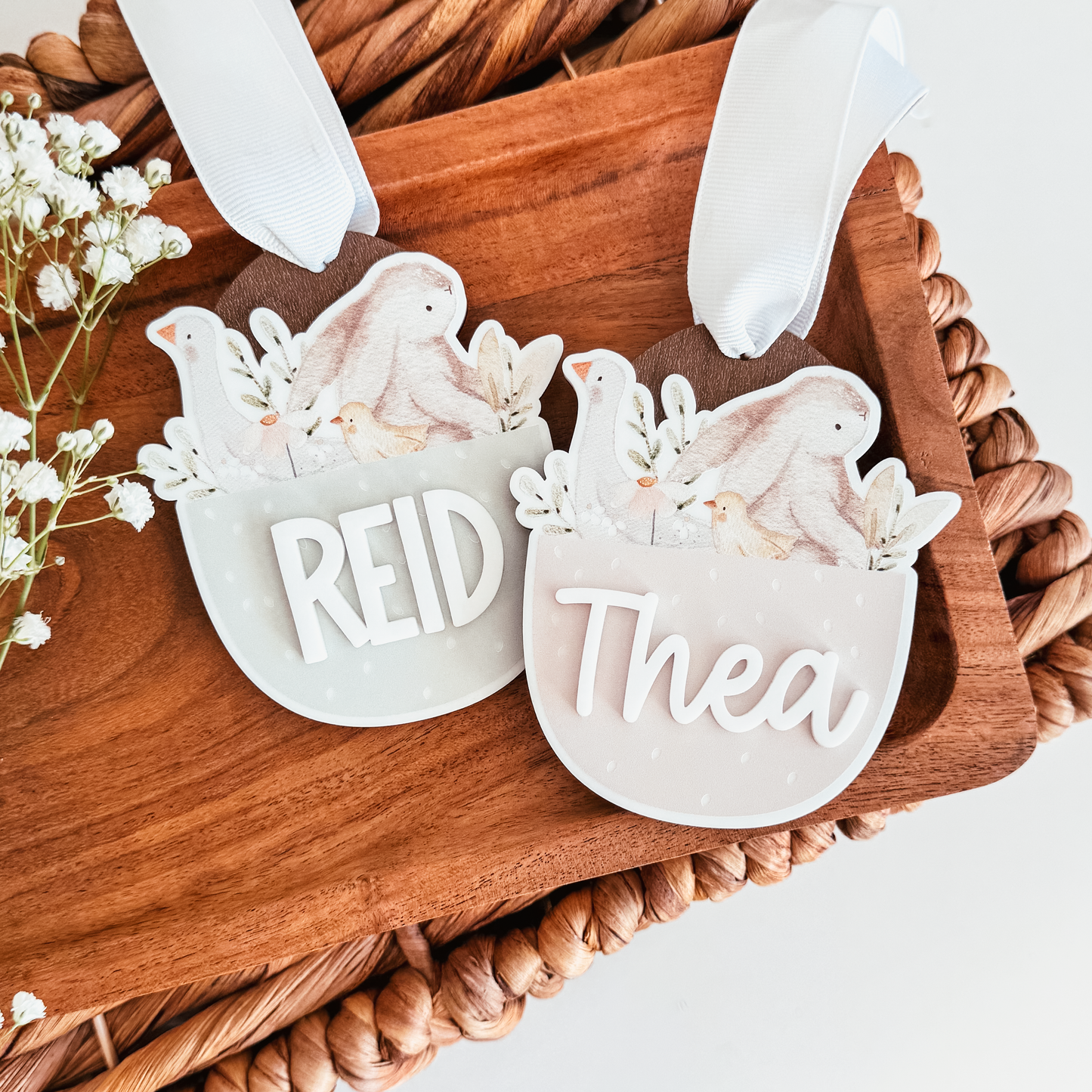 Watercolour Easter Friends Basket Tag