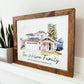 Watercolour Home Portrait Framed Sign