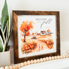 Load image into Gallery viewer, Welcome Fall Framed Sign