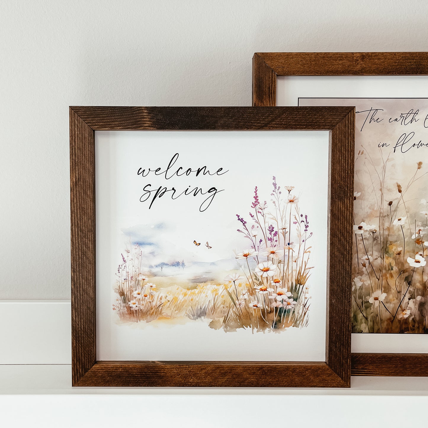 Welcome Spring Framed Sign