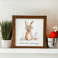 Welcome Spring Floral Bunny Framed Sign