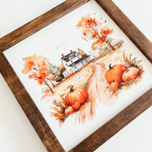Load image into Gallery viewer, Watercolour Autumn Farm Framed Sign