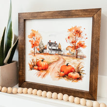 Load image into Gallery viewer, Watercolour Autumn Farm Framed Sign