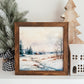 Watercolour Winter Scene Framed Sign