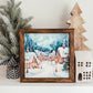 Watercolour Christmas Village 1 Framed Sign