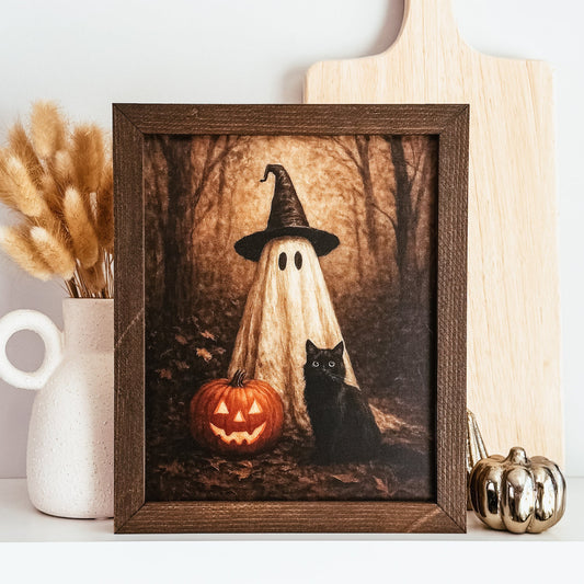 Witchy Ghost Vintage Inspired Sign