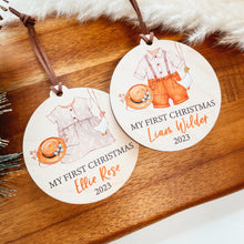Load image into Gallery viewer, Baby&#39;s First Christmas Ornament | Boho Baby Girl or Baby Boy Outfit