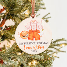 Load image into Gallery viewer, Baby&#39;s First Christmas Ornament | Boho Baby Girl or Baby Boy Outfit