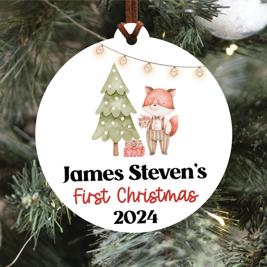 Baby's First Christmas Ornament | Woodland Collection