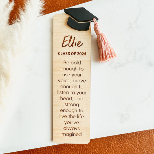 3D Class of 2024 Graduation Hat Bookmark