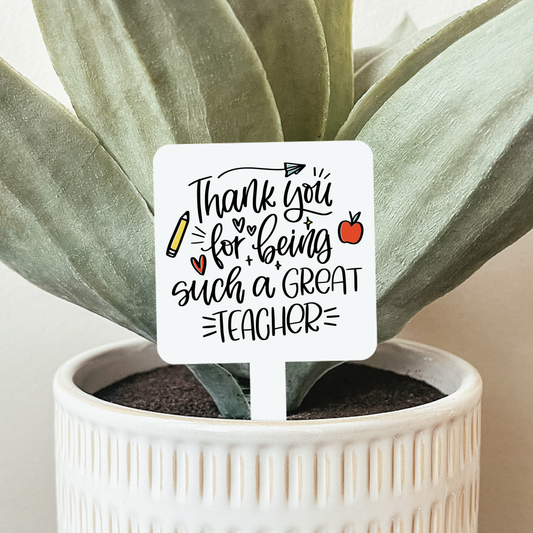 Thank You For Being Such A Great Teacher Plant Marker