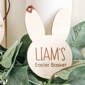 Bunny Head Easter Basket Tag