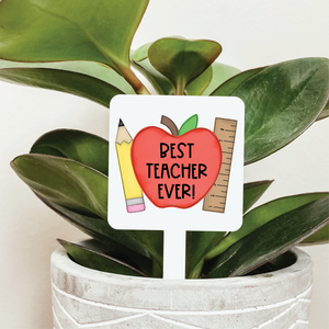 Best Teacher Ever Plant Marker