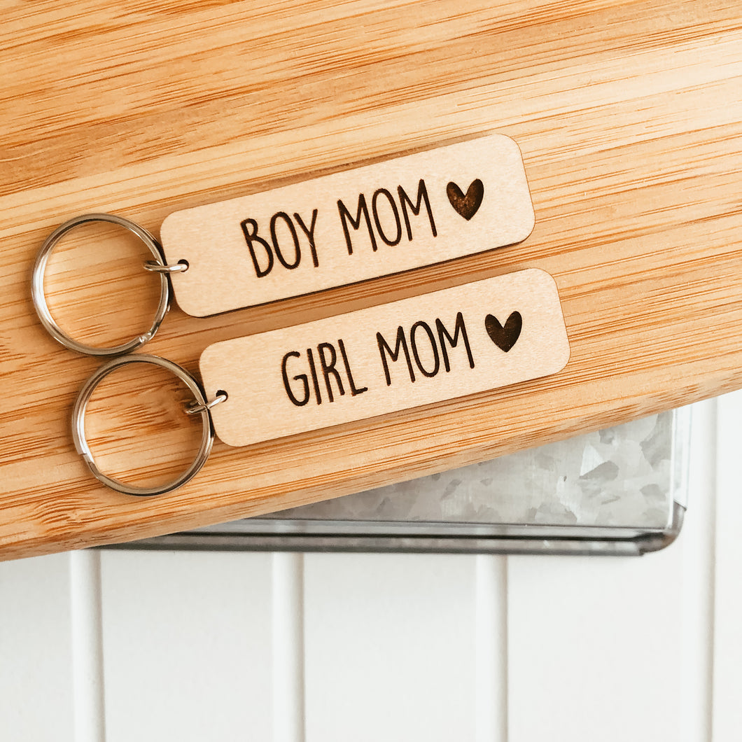 Boy / Girl Mom Keychain