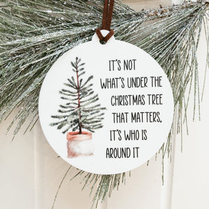 Charlie Brown Christmas Quote Ornament