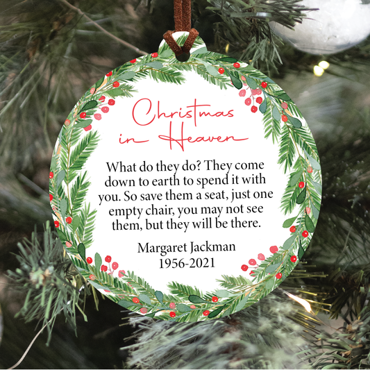 Christmas In Heaven Christmas Ornament | Wreath