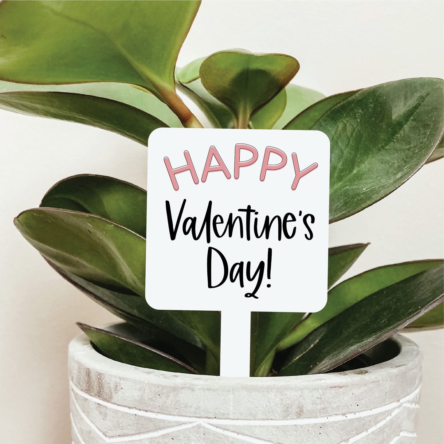 Happy Valentine's Day Plant Marker