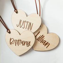 Load image into Gallery viewer, Wooden Heart Tag