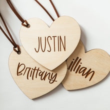 Load image into Gallery viewer, Wooden Heart Tag