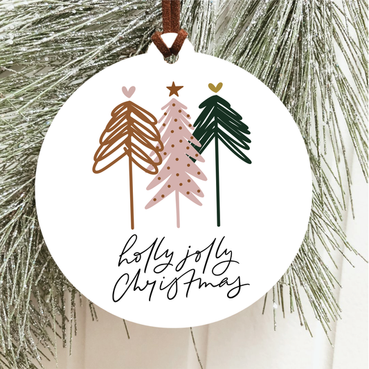 Holly Jolly Christmas Ornament