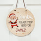 Santa Please Stop Here Sign | Santa and Stars
