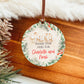 Santa Please Stop Here Christmas Ornament | Christmas Wreath (Wood)