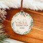 Santa Please Stop Here Christmas Ornament | Christmas Wreath (Wood)